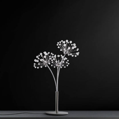 Nordic Creative Dandelion Crystal Bead Iron  3-Light Table Lamp
