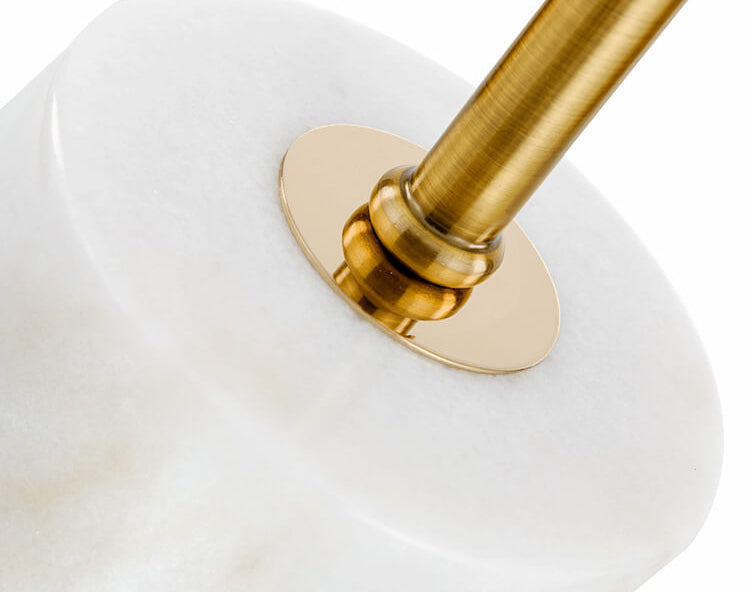 Nordic Minimalist Frosted Glass Ball Marble Base 1-Light Table Lamp