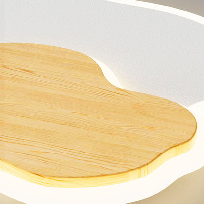 Japanese Minimalist Cloud Log Acrylic LED Flush Mount Lighting
