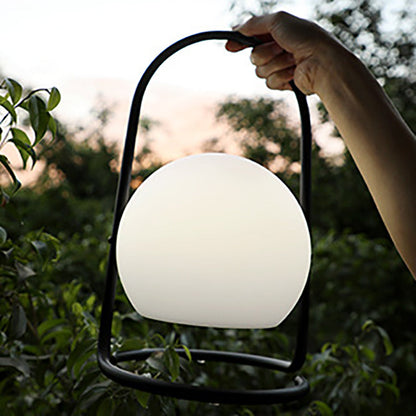 Contemporary Nordic Metal PE Ball Egg Cube Cylinder LED Hanging Rechargeable Table Lamp For Bedside