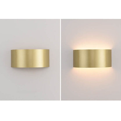 Minimalist Solid Color Iron Half-circle LED Wall Sconce Lamp