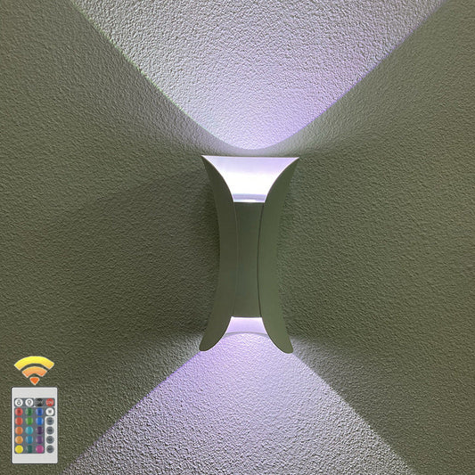 مصباح حائط LED مستطيل الشكل من الألومنيوم المقاوم للماء بتصميم عصري بسيط للفناء الخارجي 