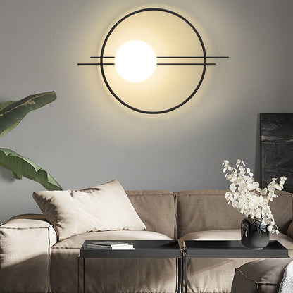 Nordic Creative Circle Ring Glass Ball 1-Light Wall Sconce Lamp