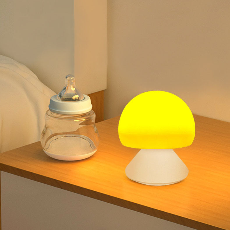 Creative Intelligent Silicone Round Mushroom LED Night Light Table Lamp
