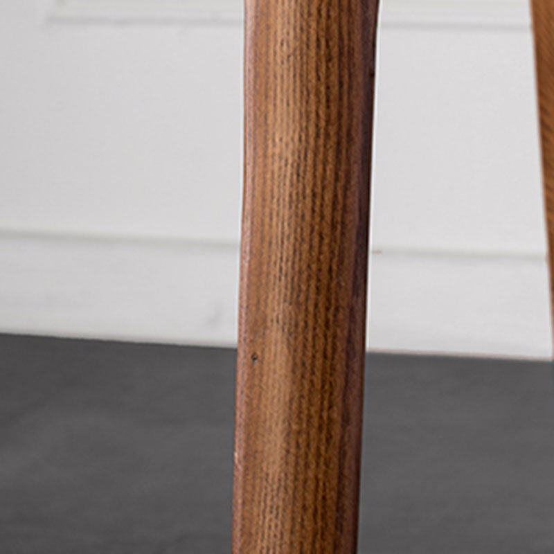 Traditional Chinese Square Wood PU Leather Dining Chair Four Legs Backrest For Dining Room