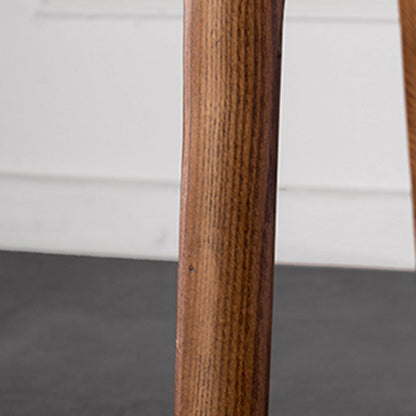 Traditional Chinese Square Wood PU Leather Dining Chair Four Legs Backrest For Dining Room