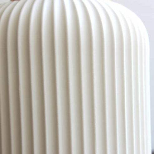 Nordic  White Ceramic Cylindrical Jar 1-Light Japanese Pendant Light