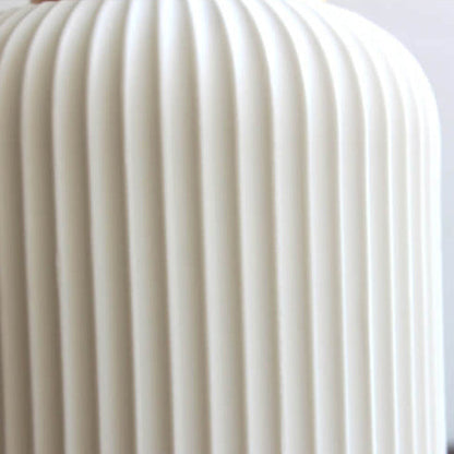 Nordic  White Ceramic Cylindrical Jar 1-Light Japanese Pendant Light