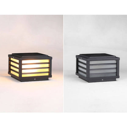Solar Square Post Head Light Outdoor Patio Waterproof Post Head Light