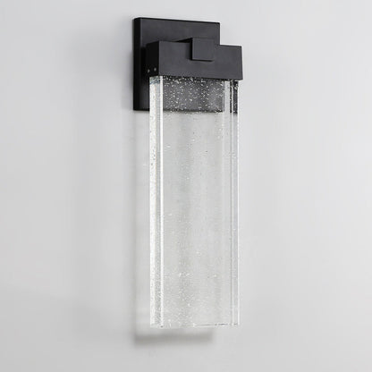 Modern Simplicity Waterproof Aluminum Crystal Rectangular LED Wall Sconce Lamp For Outdoor Patio