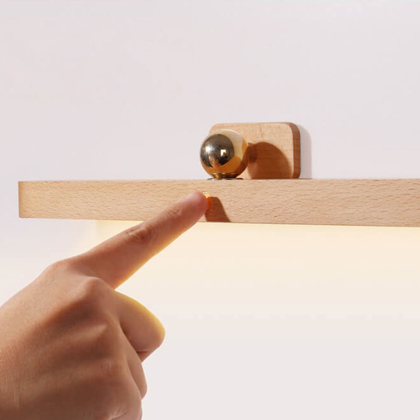 Modern Wooden Strip USB Magnetic LED Mirror Front Wall Sconce Lamp