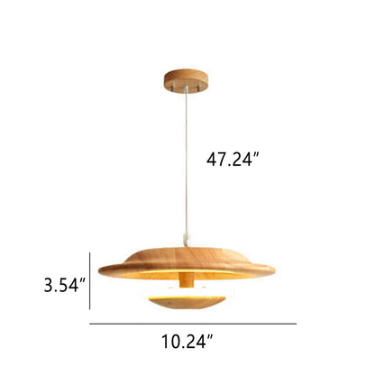 مصباح LED معلق بتصميم فطر خشبي إسكندنافي إبداعي 