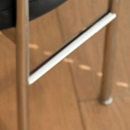 Contemporary Nordic Half Round Microfiber Leather Metal Wood Curved Backrest Dining Chair For Dining Room