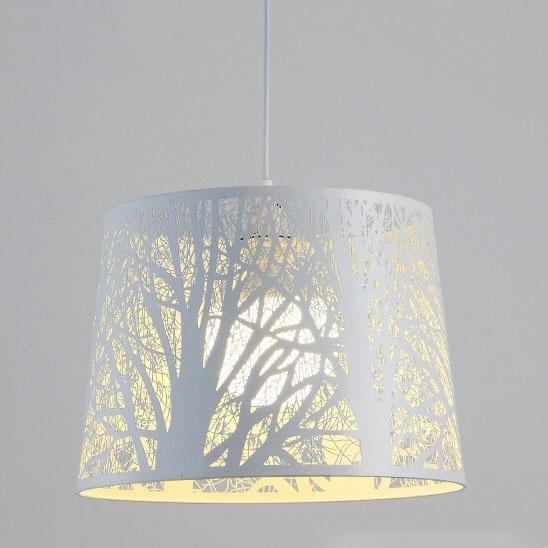 Creative Hollow Carved Cylindrical Metal 1-Light Pendant Light