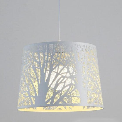 Creative Hollow Carved Cylindrical Metal 1-Light Pendant Light