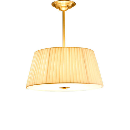 Modern Fabric 1-Light Drum Semi-Flush Mount Lighting