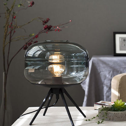 Nordic Clear Glass 1-Light Tripod Table Lamps