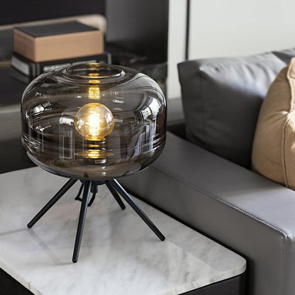 Nordic Clear Glass 1-Light Tripod Table Lamps