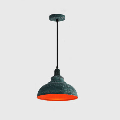 Industrial Vintage Rust 1-Light Dome Pendant Light