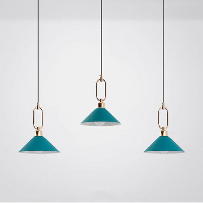 Modern Macarons Umbrella Shade 1/3-Light Metal Ring Pendant Light