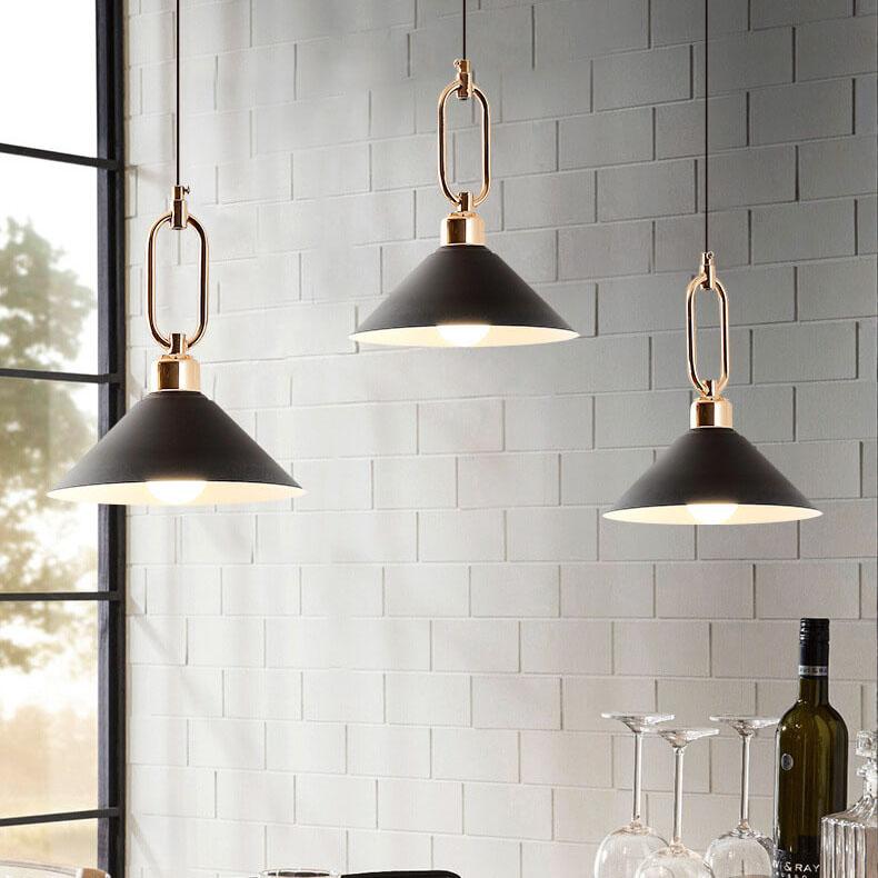 Modern Macarons Umbrella Shade 1/3-Light Metal Ring Pendant Light