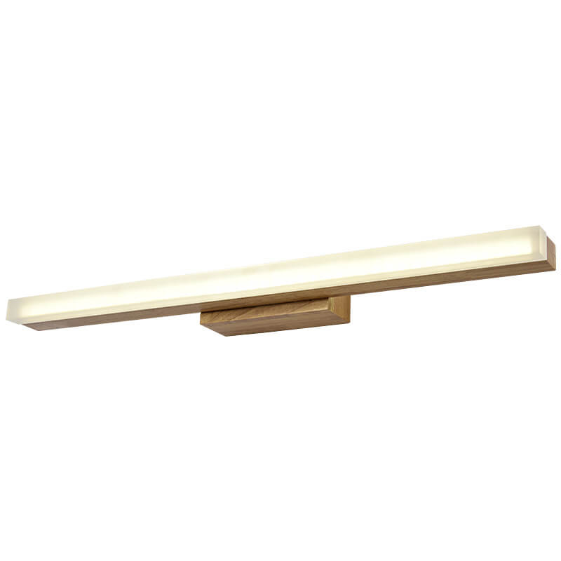 Modern Wood Linear LED Mirror Front Light Wall Sconce Lamps