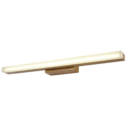 Modern Wood Linear LED Mirror Front Light Wall Sconce Lamps