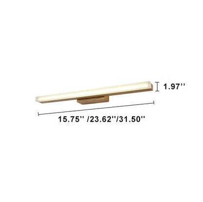 Modern Wood Linear LED Mirror Front Light Wall Sconce Lamps