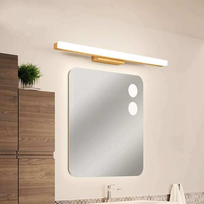 Modern Wood Linear LED Mirror Front Light Wall Sconce Lamps