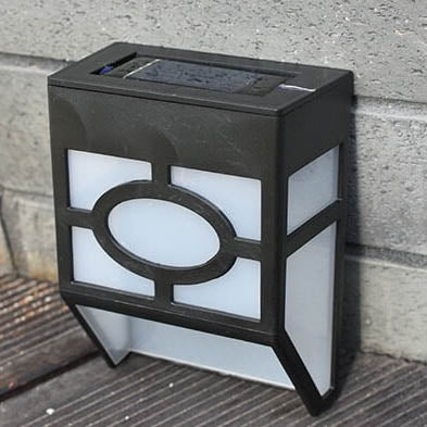 Retro Solar Square Waterproof Outdoor LED Garden Fence Wall Light