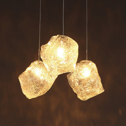 Nordic Creative Ice Cube Glass 1-Light  Pendant Light