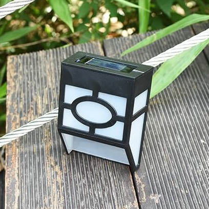 Retro Solar Square Waterproof Outdoor LED Garden Fence Wall Light