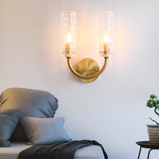 Modern 2-Light U Shaped Armed Sconce Lamp