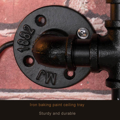 Industrial Maze Pipe 5-Light Wall Sconce Lamp