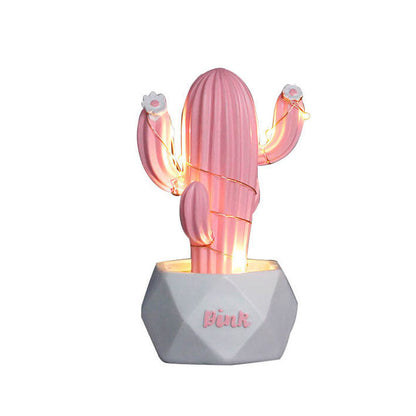 Cactus Dream Star Light Resin Ornament Night Light Table Lamp