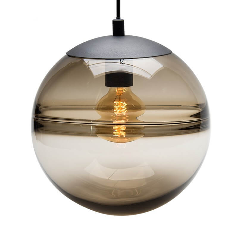 Modern Minimalist Color Glass Orb 1-Light Pendant Light