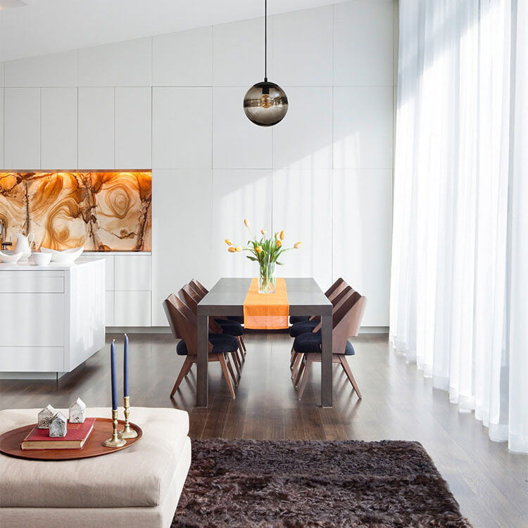 Modern Minimalist Color Glass Orb 1-Light Pendant Light