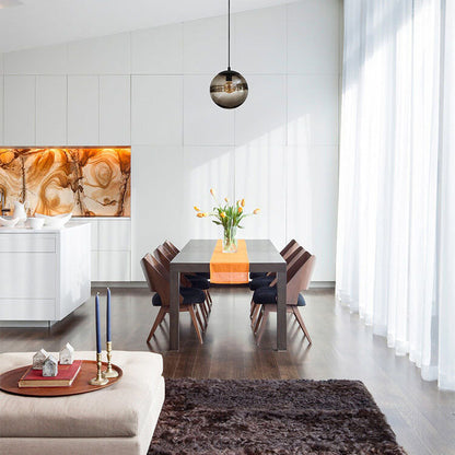 Modern Minimalist Color Glass Orb 1-Light Pendant Light
