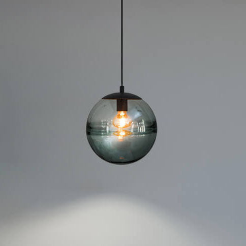 Modern Minimalist Color Glass Orb 1-Light Pendant Light
