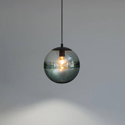 Modern Minimalist Color Glass Orb 1-Light Pendant Light