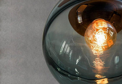 Modern Minimalist Color Glass Orb 1-Light Pendant Light