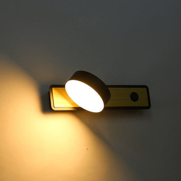 مصباح حائط LED دوار بغطاء من الألومنيوم الحديث 