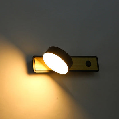 مصباح حائط LED دوار بغطاء من الألومنيوم الحديث 