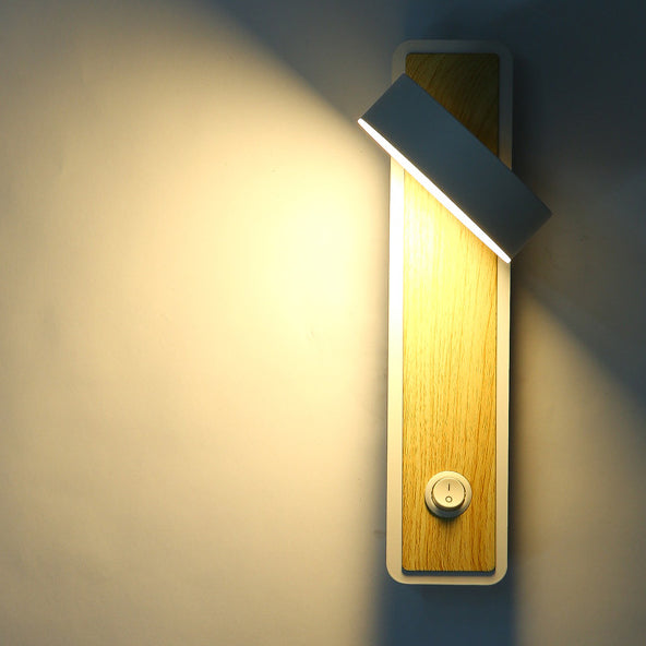 مصباح حائط LED دوار بغطاء من الألومنيوم الحديث 