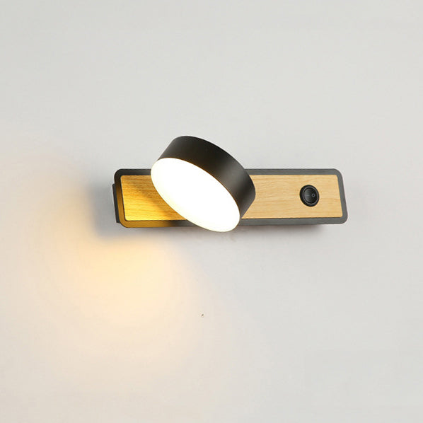 مصباح حائط LED دوار بغطاء من الألومنيوم الحديث 