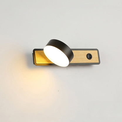 مصباح حائط LED دوار بغطاء من الألومنيوم الحديث 