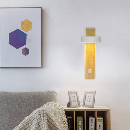 مصباح حائط LED دوار بغطاء من الألومنيوم الحديث 