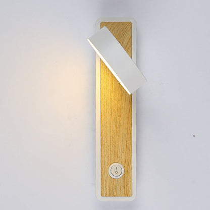 مصباح حائط LED دوار بغطاء من الألومنيوم الحديث 