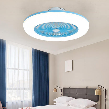 モダンなアクリル製シーリングファン 1灯 LED セミフラッシュマウント照明