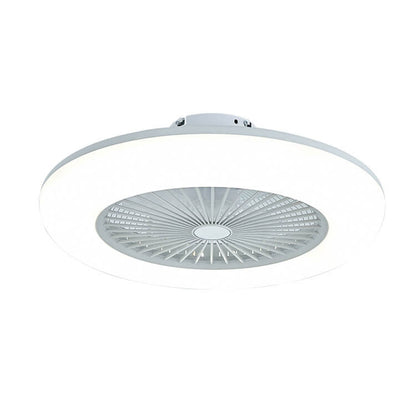 モダンなアクリル製シーリングファン 1灯 LED セミフラッシュマウント照明